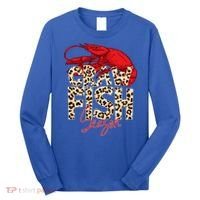 Craw Fish Season Leopard Funny Crawfish Boil Lobster Cajun Gift Long Sleeve Shirt thumb 0