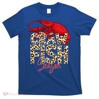 Craw Fish Season Leopard Funny Crawfish Boil Lobster Cajun Gift T-Shirt thumb 0