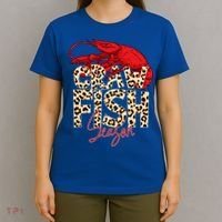 Craw Fish Season Leopard Funny Crawfish Boil Lobster Cajun Gift T-Shirt thumb 4