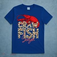 Craw Fish Season Leopard Funny Crawfish Boil Lobster Cajun Gift T-Shirt thumb 5