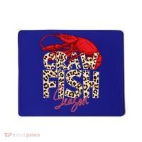 Craw Fish Season Leopard Funny Crawfish Boil Lobster Cajun Gift Mousepad thumb 0