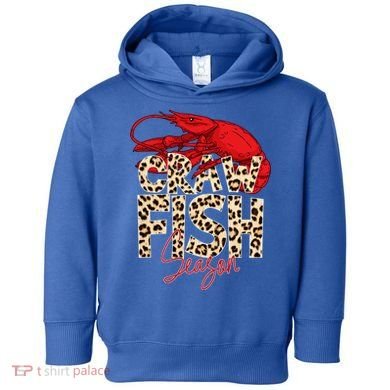 Craw Fish Season Leopard Funny Crawfish Boil Lobster Cajun Gift Toddler Hoodie