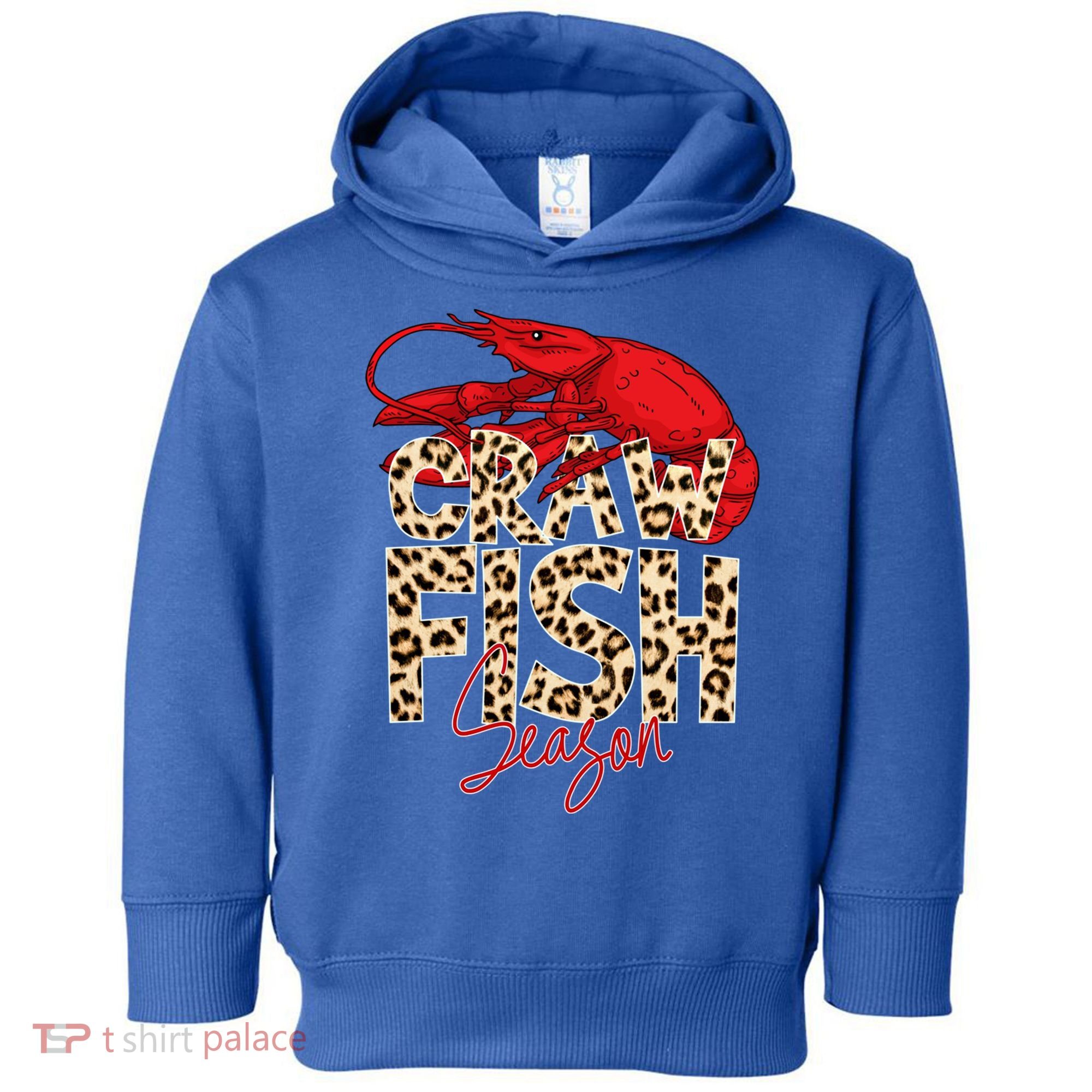 Craw Fish Season Leopard Funny Crawfish Boil Lobster Cajun Gift Toddler Hoodie
