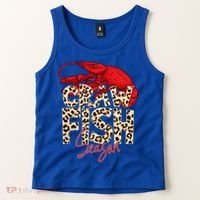 Craw Fish Season Leopard Funny Crawfish Boil Lobster Cajun Gift Tank Top thumb 2