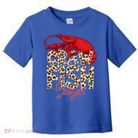 Craw Fish Season Leopard Funny Crawfish Boil Lobster Cajun Gift Toddler T-Shirt thumb 0