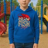 Craw Fish Season Leopard Funny Crawfish Boil Lobster Cajun Gift Kids Hoodie thumb 2