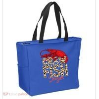 Craw Fish Season Leopard Funny Crawfish Boil Lobster Cajun Gift Tote Bag thumb 2