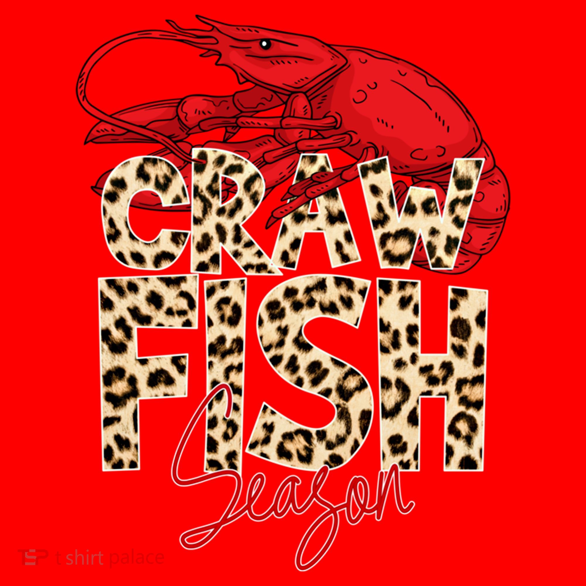 Craw Fish Season Leopard Funny Crawfish Boil Lobster Cajun Gift Santa Hat