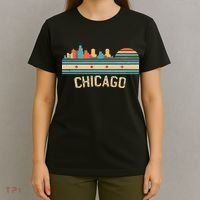 Chicago Flag Skyline Vintage Illinois City Retro Souvenir T-Shirt thumb 4