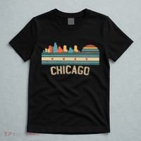 Chicago Flag Skyline Vintage Illinois City Retro Souvenir T-Shirt thumb 5