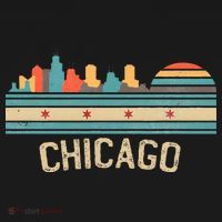 Chicago Flag Skyline Vintage Illinois City Retro Souvenir T-Shirt thumb 7