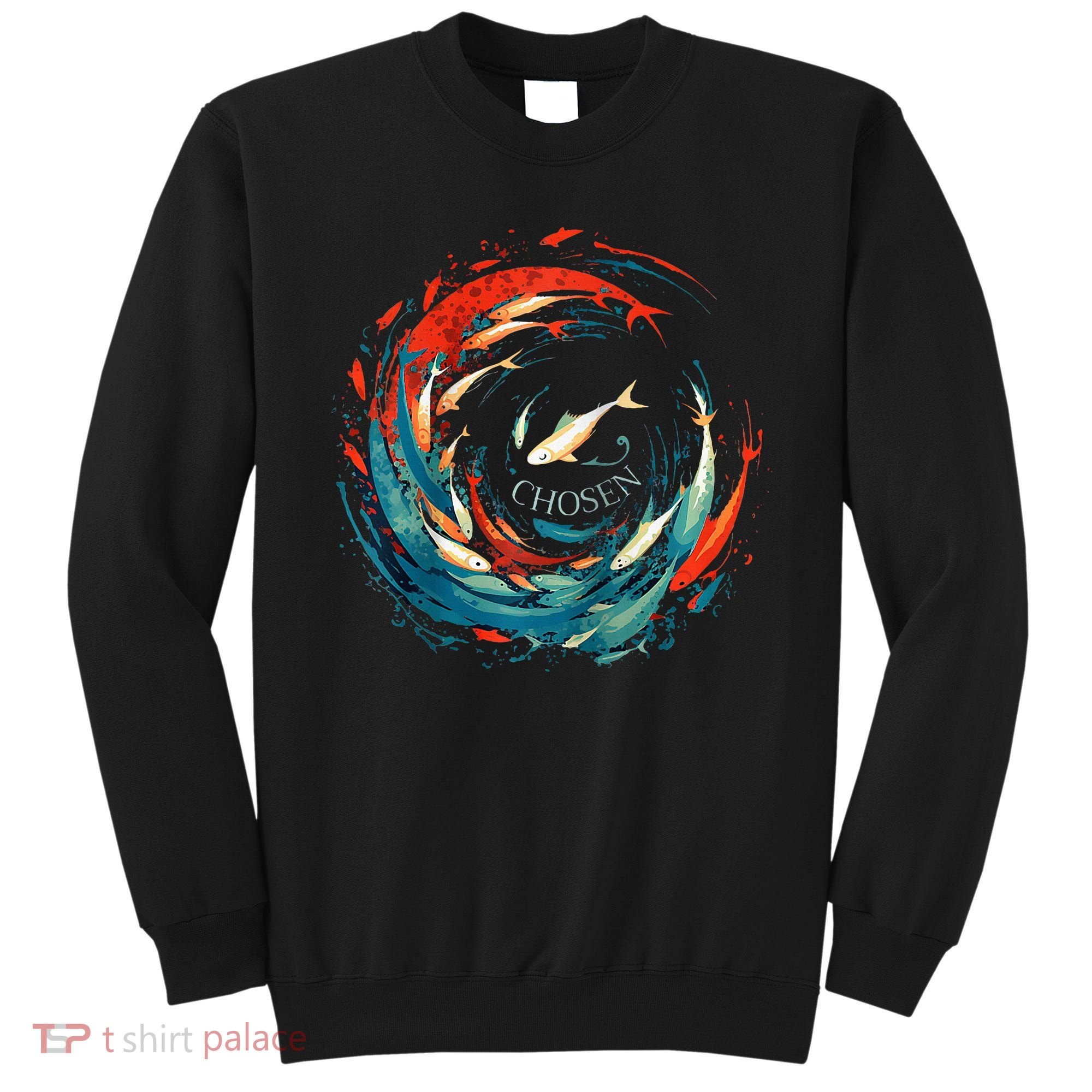 Chosen Fish Swim Against The Current Bible Verse Christian Sweatshirt