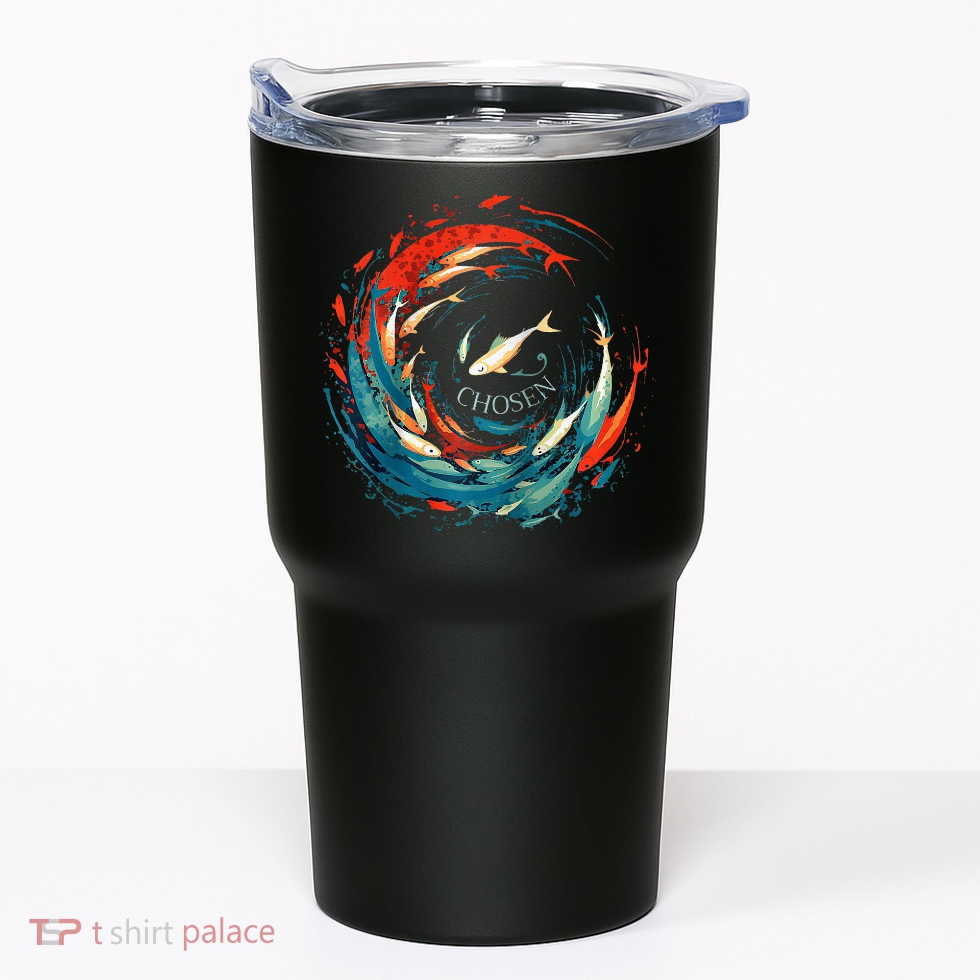 Chosen Fish Swim Against The Current Bible Verse Christian Tumbler