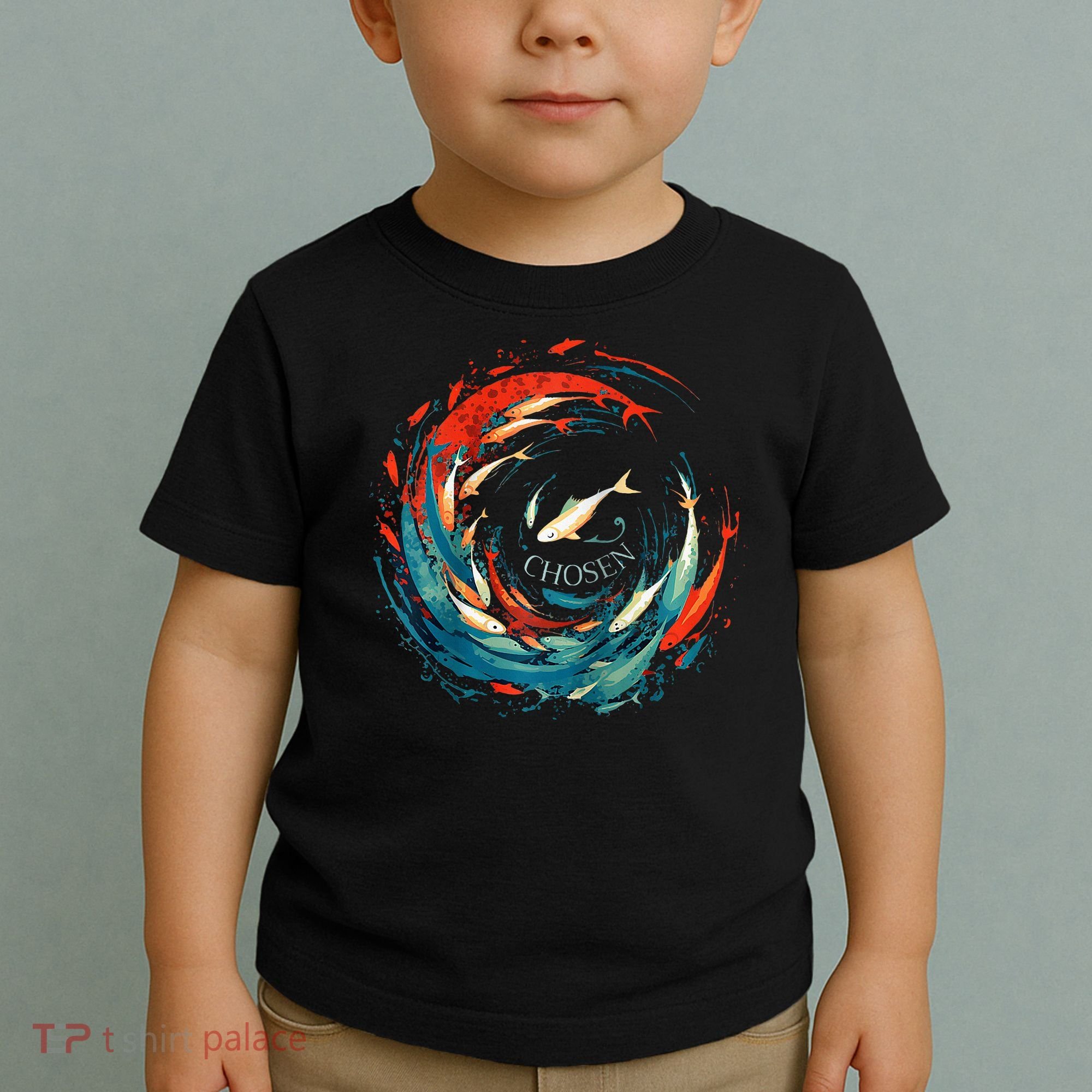 Chosen Fish Swim Against The Current Bible Verse Christian Toddler T-Shirt