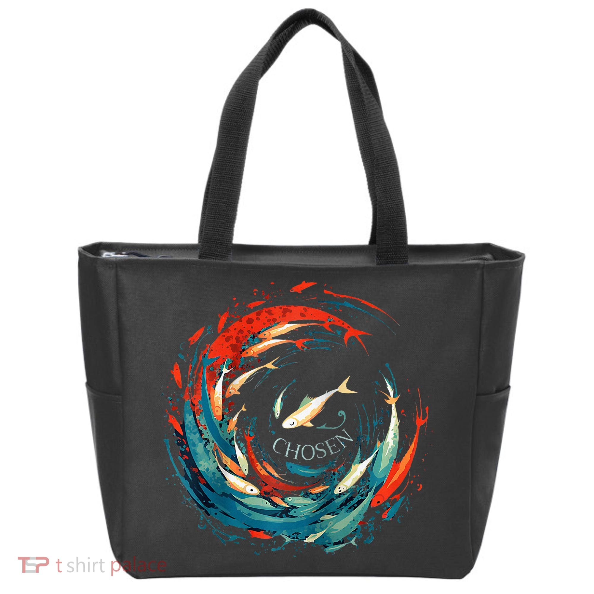 Chosen Fish Swim Against The Current Bible Verse Christian Tote Bag