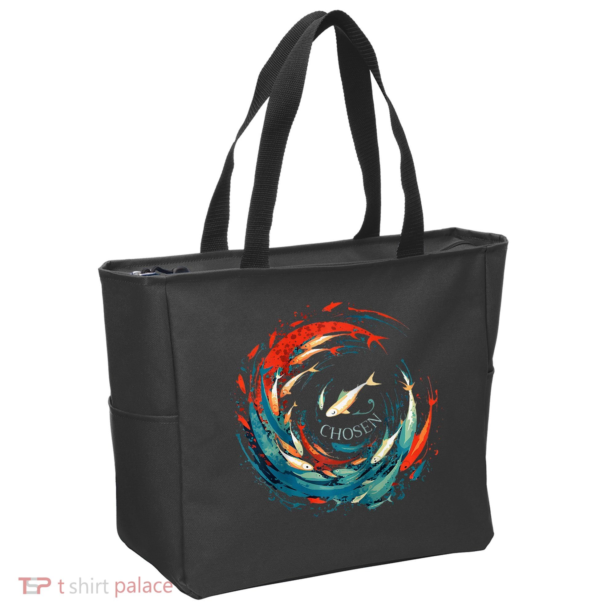 Chosen Fish Swim Against The Current Bible Verse Christian Tote Bag