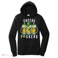 Cheers Fuckers St Patricks Day Funny Beer Drinking Mugs Women's Hoodie thumb 0