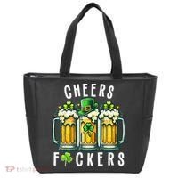 Cheers Fuckers St Patricks Day Funny Beer Drinking Mugs Tote Bag thumb 0