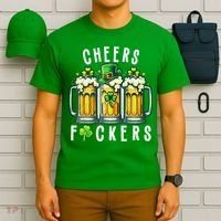 Cheers Fuckers St Patricks Day Funny Beer Drinking Mugs T-Shirt thumb 6