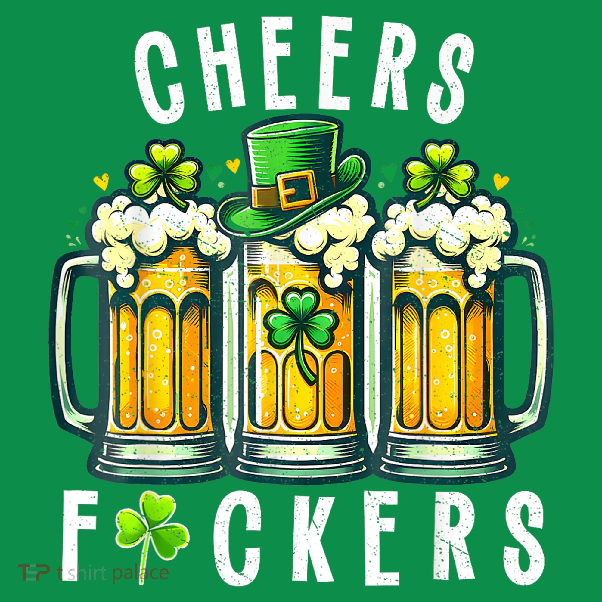 Cheers Fuckers St Patricks Day Funny Beer Drinking Mugs Mousepad
