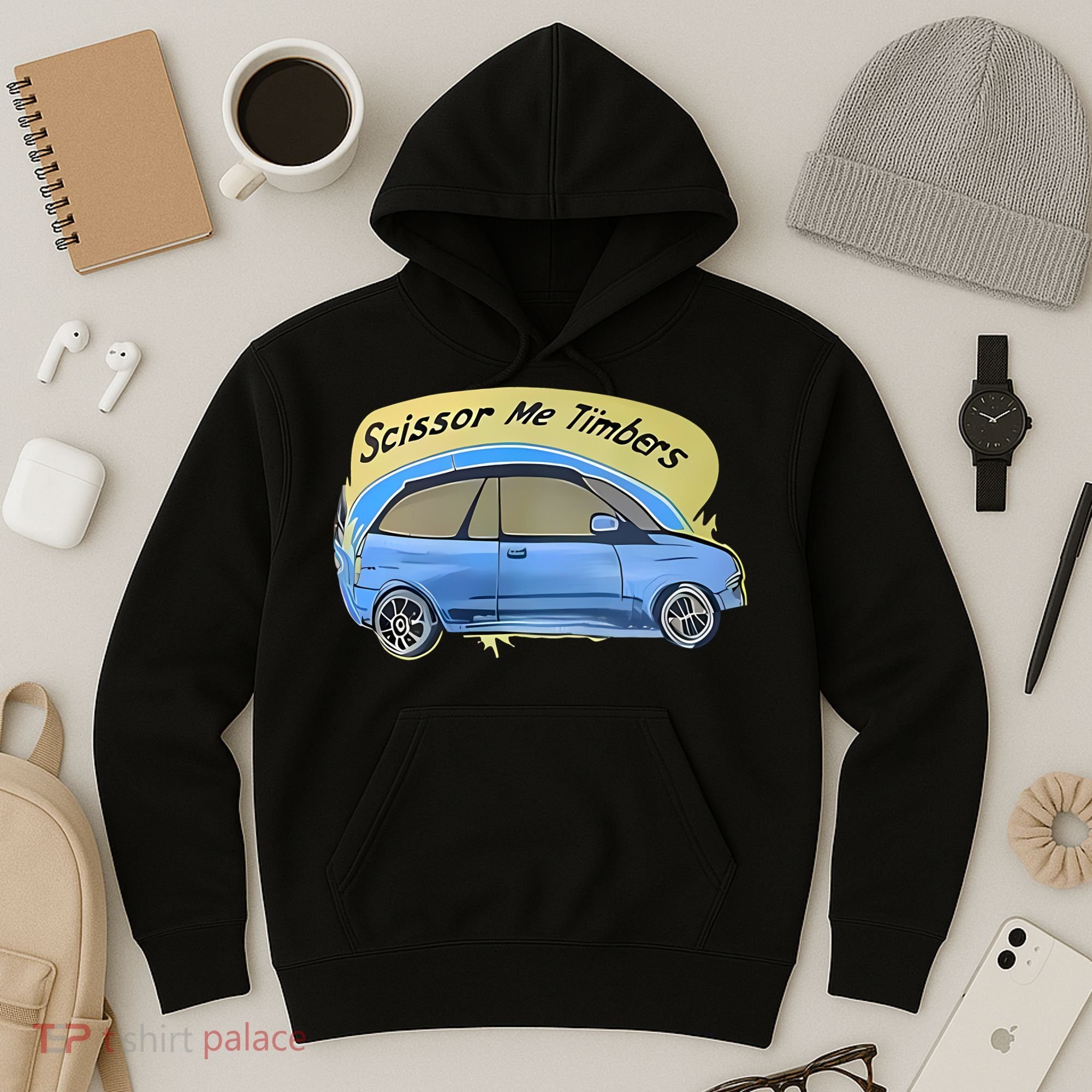 Connor Flintoft Scissor Me Timbers Car Hoodie