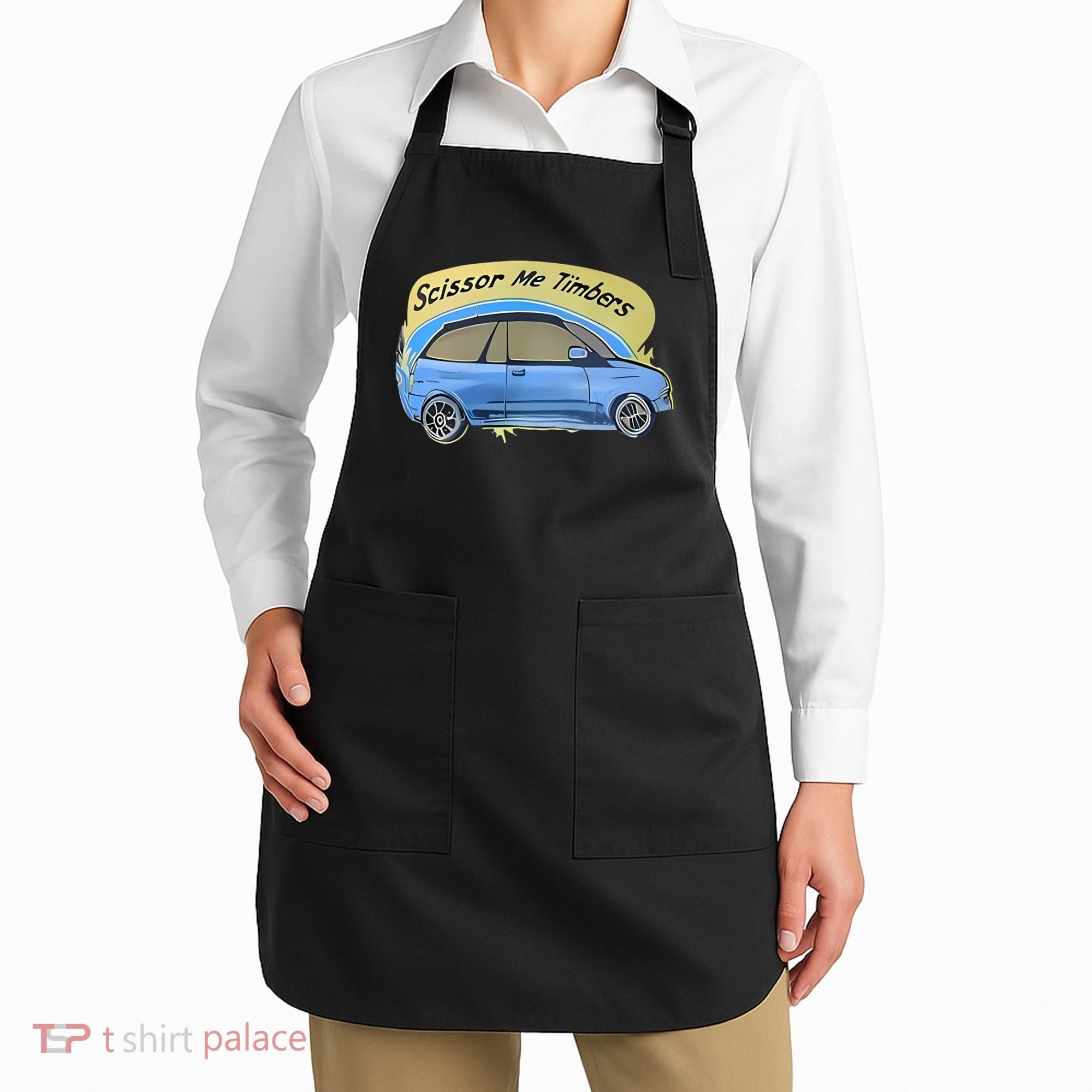 Connor Flintoft Scissor Me Timbers Car Apron