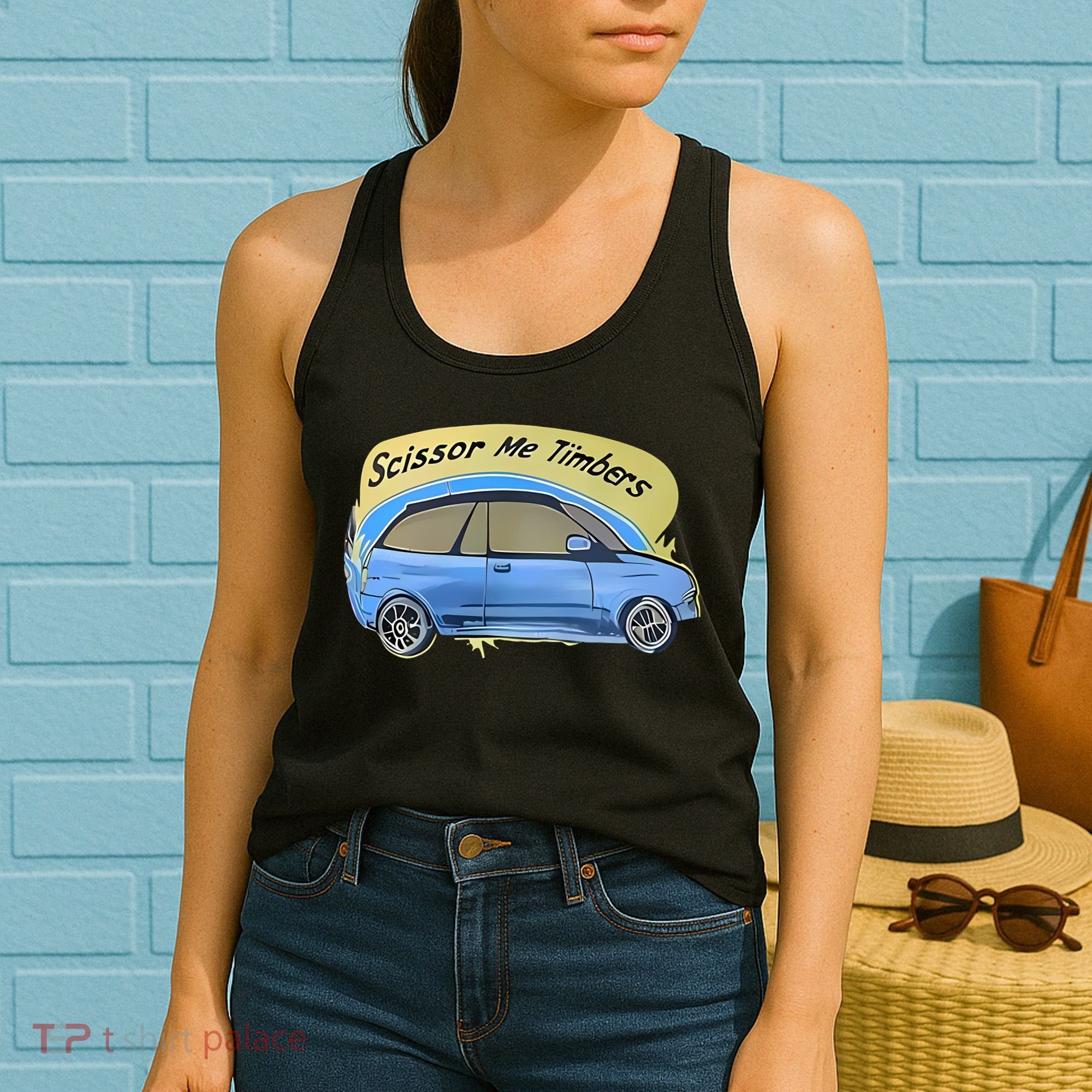 Connor Flintoft Scissor Me Timbers Car Women's Tank Top