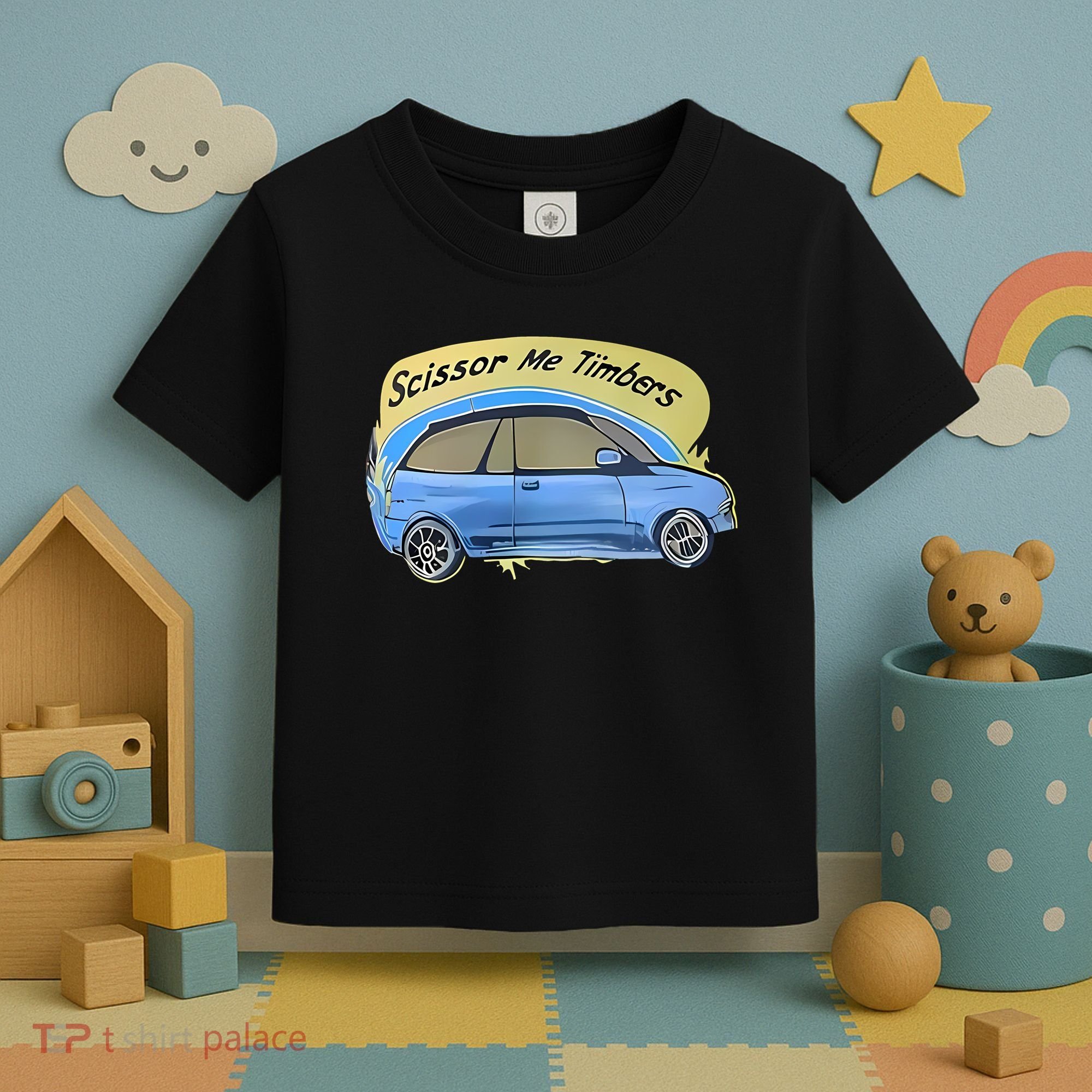 Connor Flintoft Scissor Me Timbers Car Toddler T-Shirt