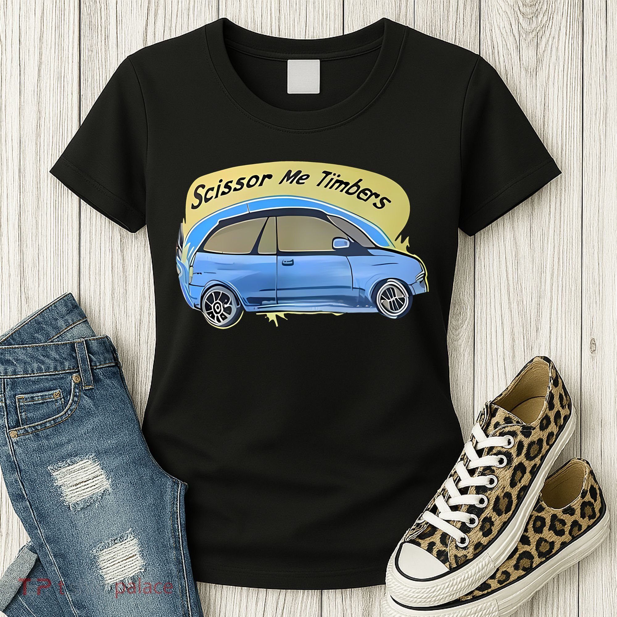 Connor Flintoft Scissor Me Timbers Car Women's T-Shirt