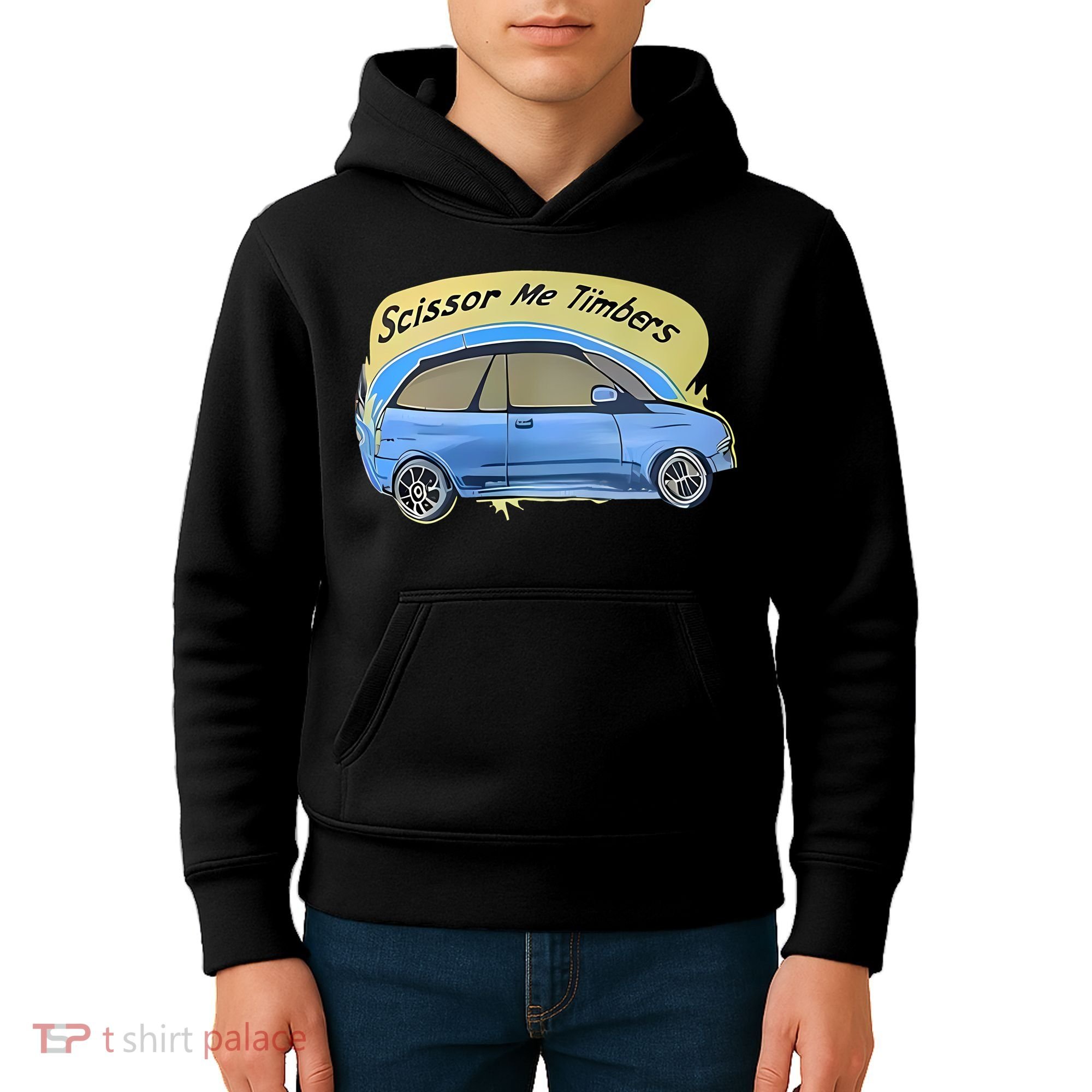 Connor Flintoft Scissor Me Timbers Car Kids Hoodie