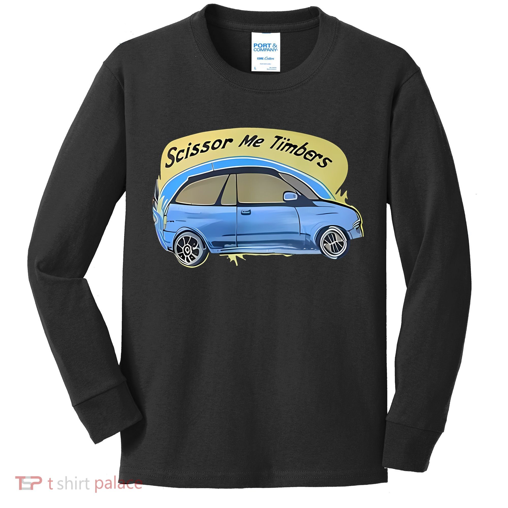 Connor Flintoft Scissor Me Timbers Car Kids Long Sleeve Shirt