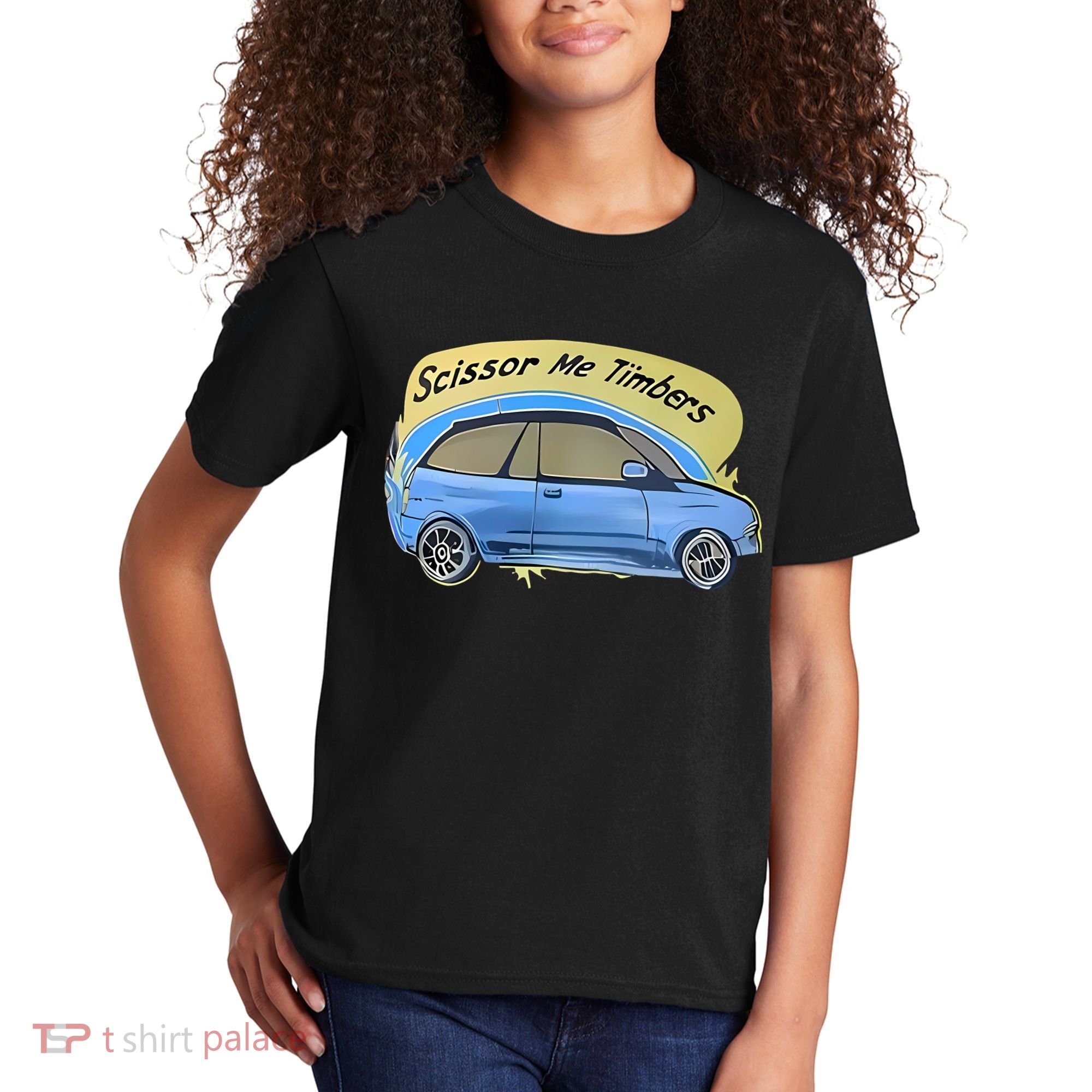 Connor Flintoft Scissor Me Timbers Car Kids T-Shirt
