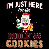 Christmas Funny Santa Just Here For The Milfs And Cookies Gift Coffee Mug thumb 5