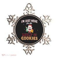 Christmas Funny Santa Just Here For The Milfs And Cookies Gift Ornament thumb 0