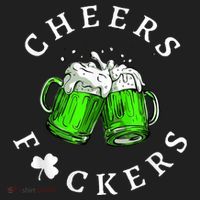 Cheers Fckers' St Patricks Day M.e.n WoM.e.n Beer Drinking Funny Beanie thumb 2