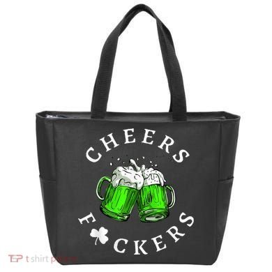 Cheers Fckers' St Patricks Day M.e.n WoM.e.n Beer Drinking Funny Tote Bag