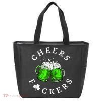 Cheers Fckers' St Patricks Day M.e.n WoM.e.n Beer Drinking Funny Tote Bag thumb 0