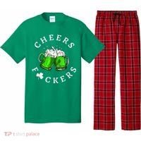 Cheers Fckers' St Patricks Day M.e.n WoM.e.n Beer Drinking Funny Pajama Set thumb 0