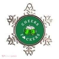 Cheers Fckers' St Patricks Day M.e.n WoM.e.n Beer Drinking Funny Ornament thumb 0