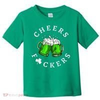 Cheers Fckers' St Patricks Day M.e.n WoM.e.n Beer Drinking Funny Toddler T-Shirt thumb 0