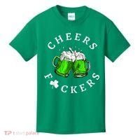 Cheers Fckers' St Patricks Day M.e.n WoM.e.n Beer Drinking Funny Kids T-Shirt thumb 0