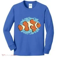 Clown Fish Sea Kids Long Sleeve Shirt thumb 0