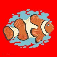 Clown Fish Sea Santa Hat thumb 1