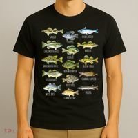 Cool Fish Species Biology Types Of Freshwater Fish Fishing Gift T-Shirt thumb 3