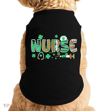 Cute Funny St Patricks Day Nurse Doggie Tank