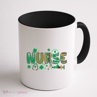 Cute Funny St Patricks Day Nurse Coffee Mug thumb 1