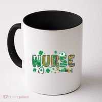 Cute Funny St Patricks Day Nurse Coffee Mug thumb 0