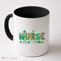 Cute Funny St Patricks Day Nurse Coffee Mug thumb 0