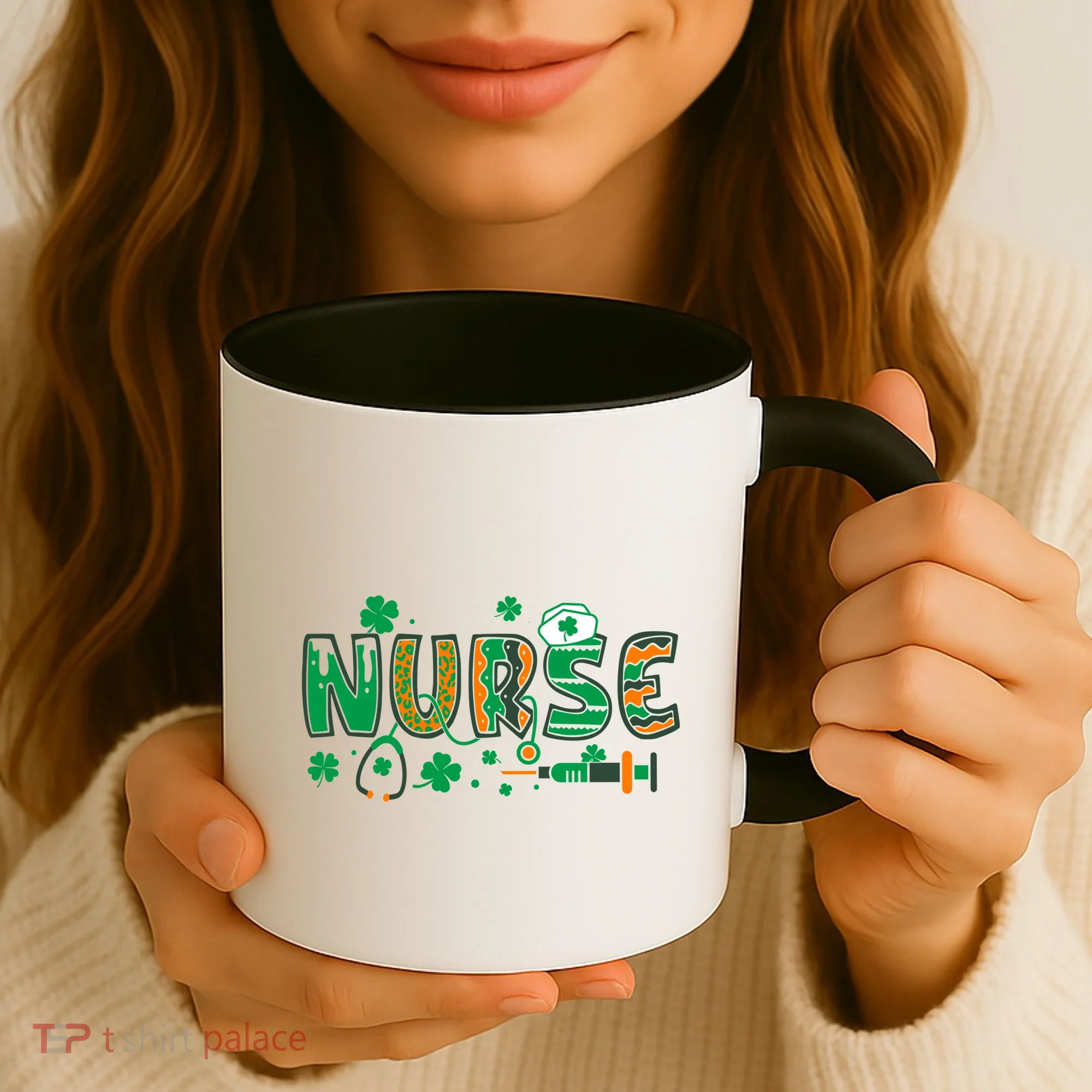 Cute Funny St Patricks Day Nurse Coffee Mug