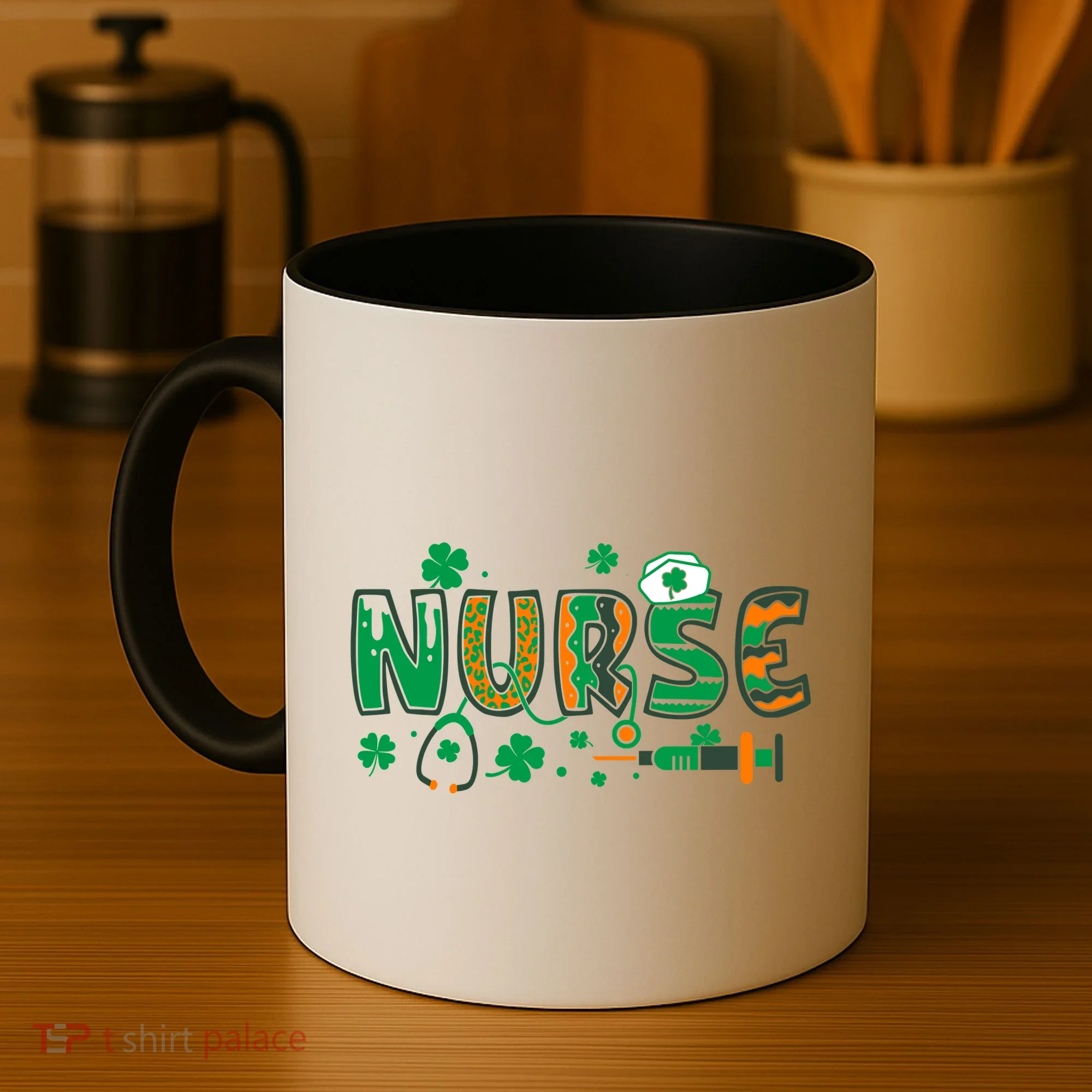Cute Funny St Patricks Day Nurse Coffee Mug